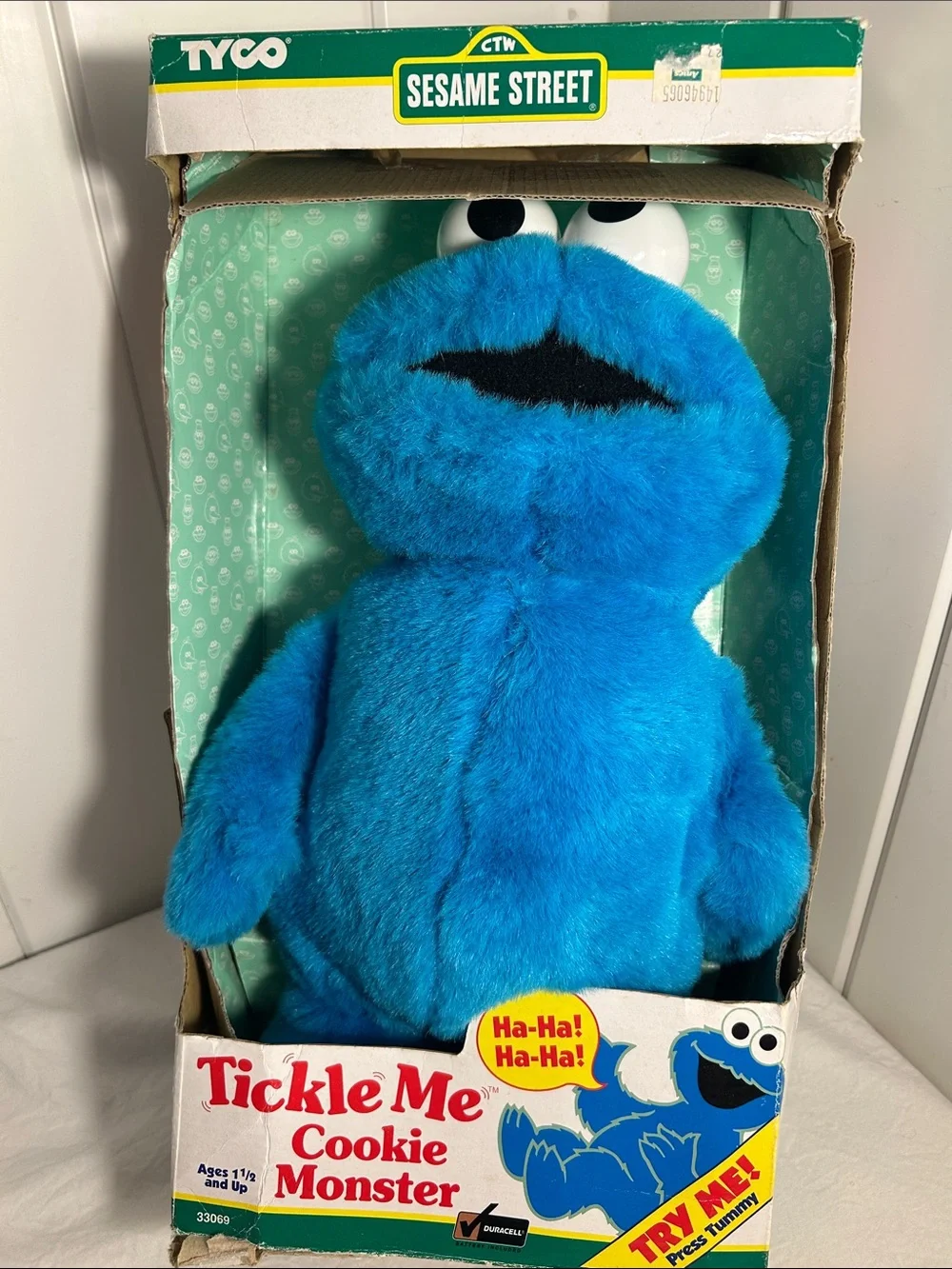 90s Vintage Tyco  Cookie Monster  Sesame Street Plush 1997 stuffed animal Toy